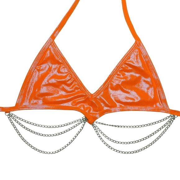 Rave After Rave Harley After Party Top & Harley Rebel Bottoms Orange Set - Picture 1 of 5